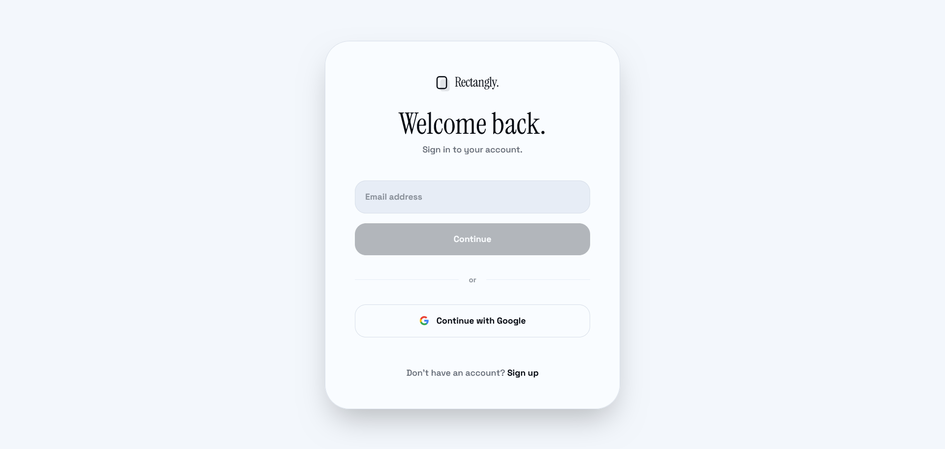 Landing & Authentication preview 2